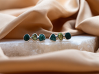 The Orchid Earrings: Peridot, Green Jade and Green Aventurine