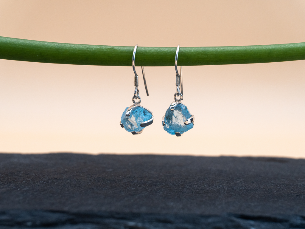 The Cascade Earrings: Blue Topaz