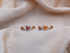 The Frangipani Earrings: Orange Citrine, Carnelian and Amber