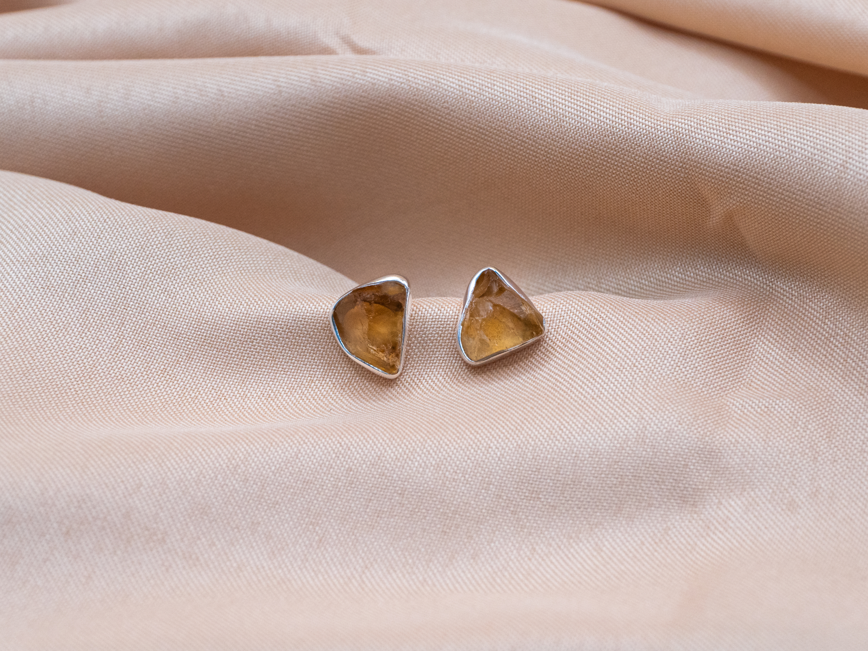 The Lotus Earrings: Citrine