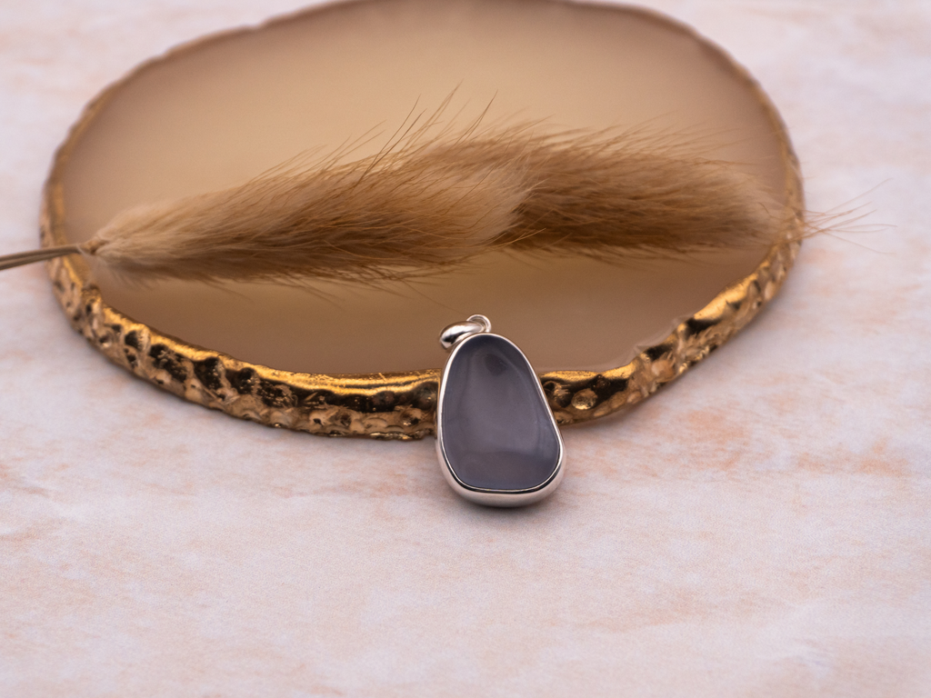The Karma Pendant: Blue Chalcedony
