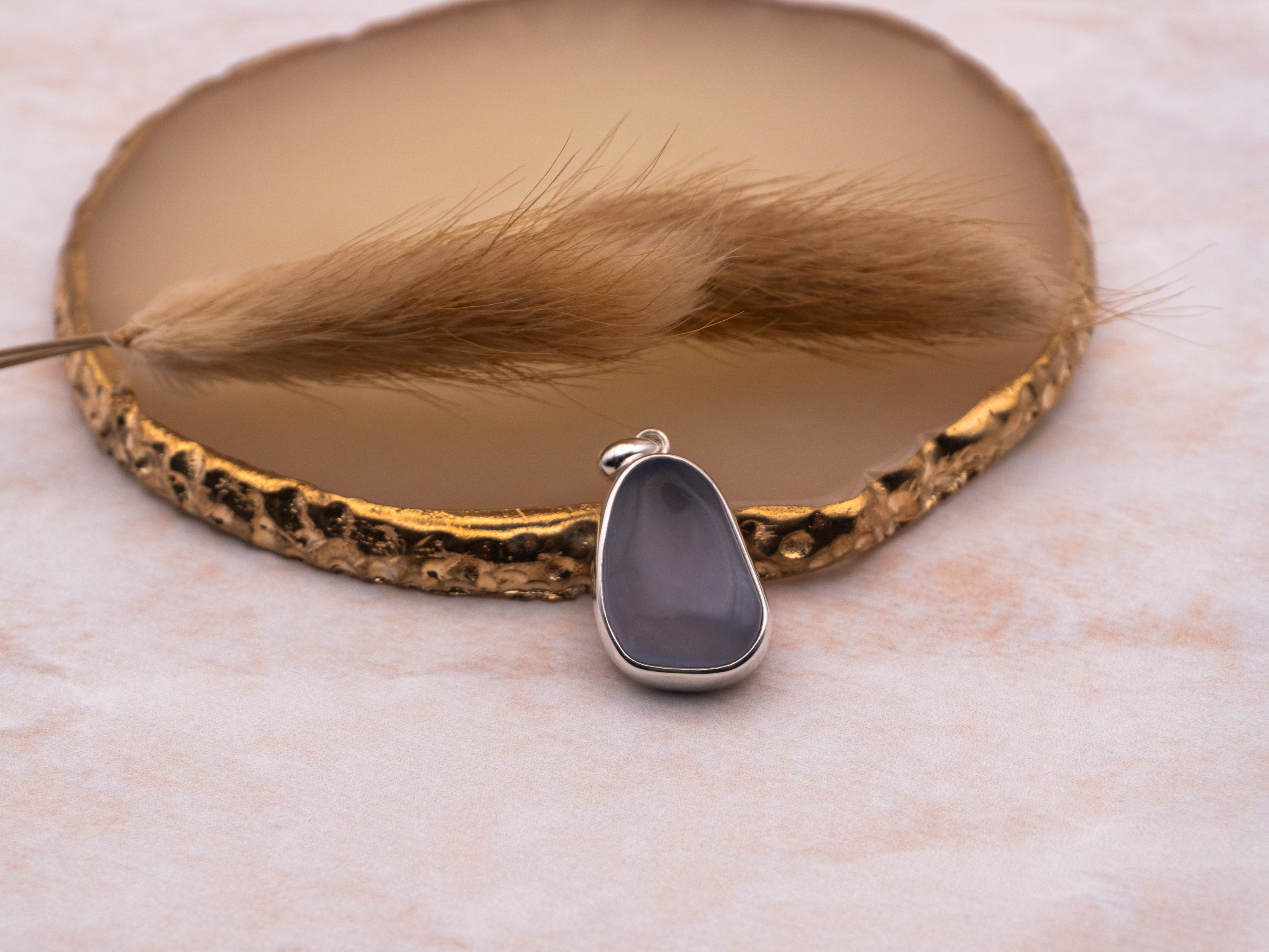 The Karma Pendant: Blue Chalcedony