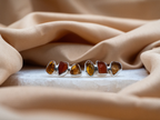 The Orchid Earrings: Orange Citrine, Carnelian and Amber