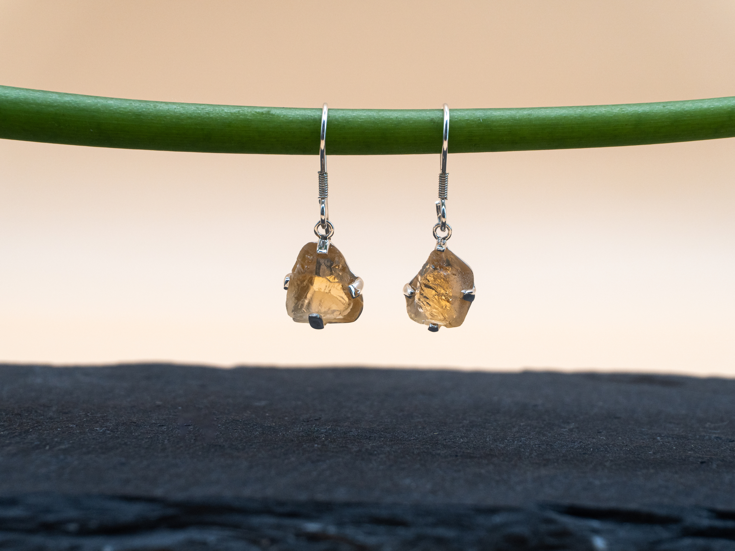 The Cascade Earrings: Citrine