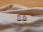 The Lotus Earrings: Rose Quartz