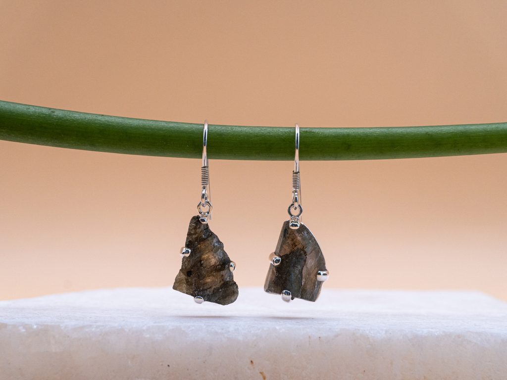 The Cascade Earrings: Labradorite