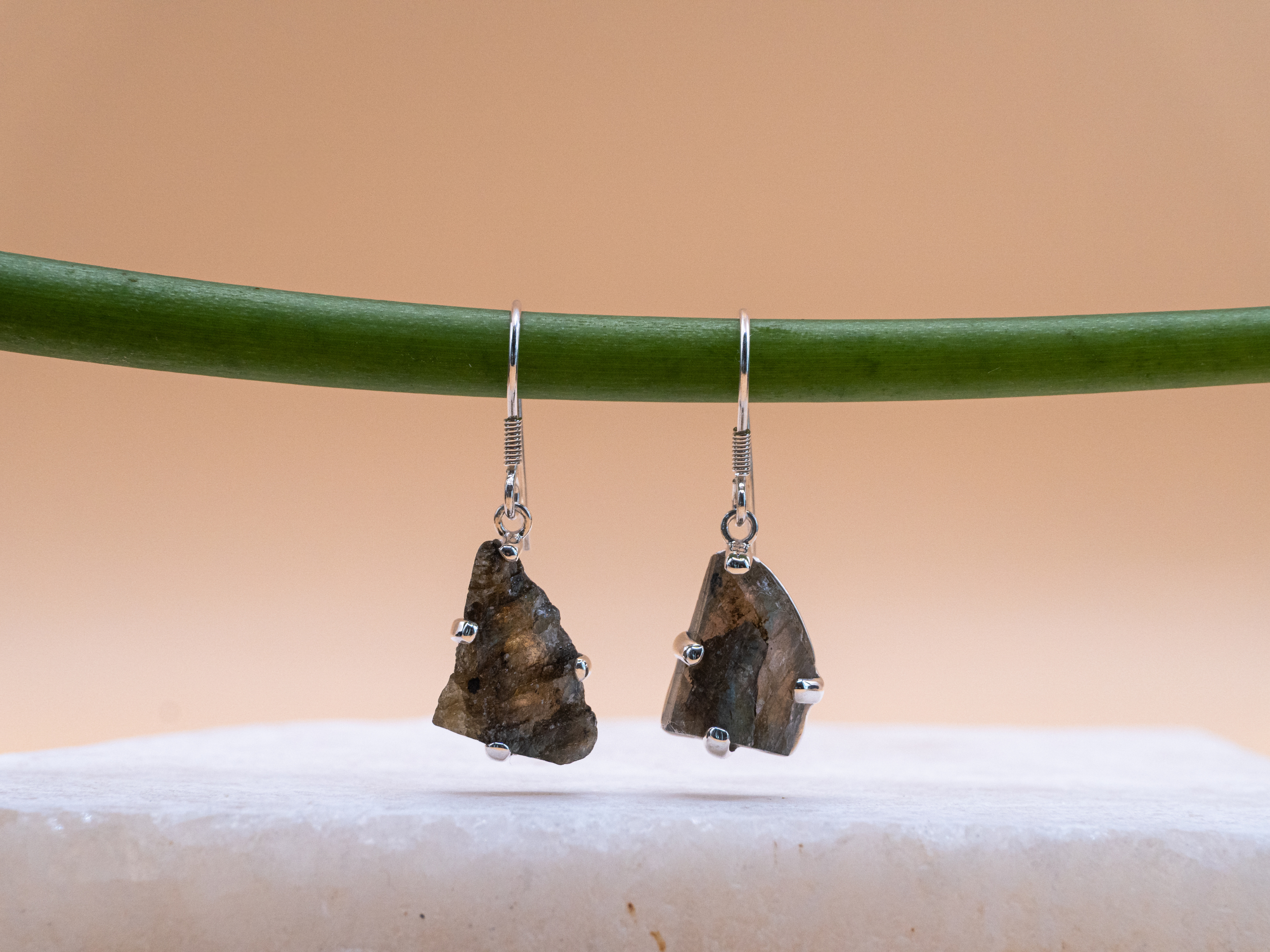 The Cascade Earrings: Labradorite
