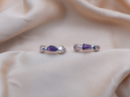 The Frangipani Earrings: Amethyst, Rose Quartz and Ametrine