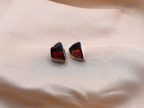 The Lotus Earrings: Garnet