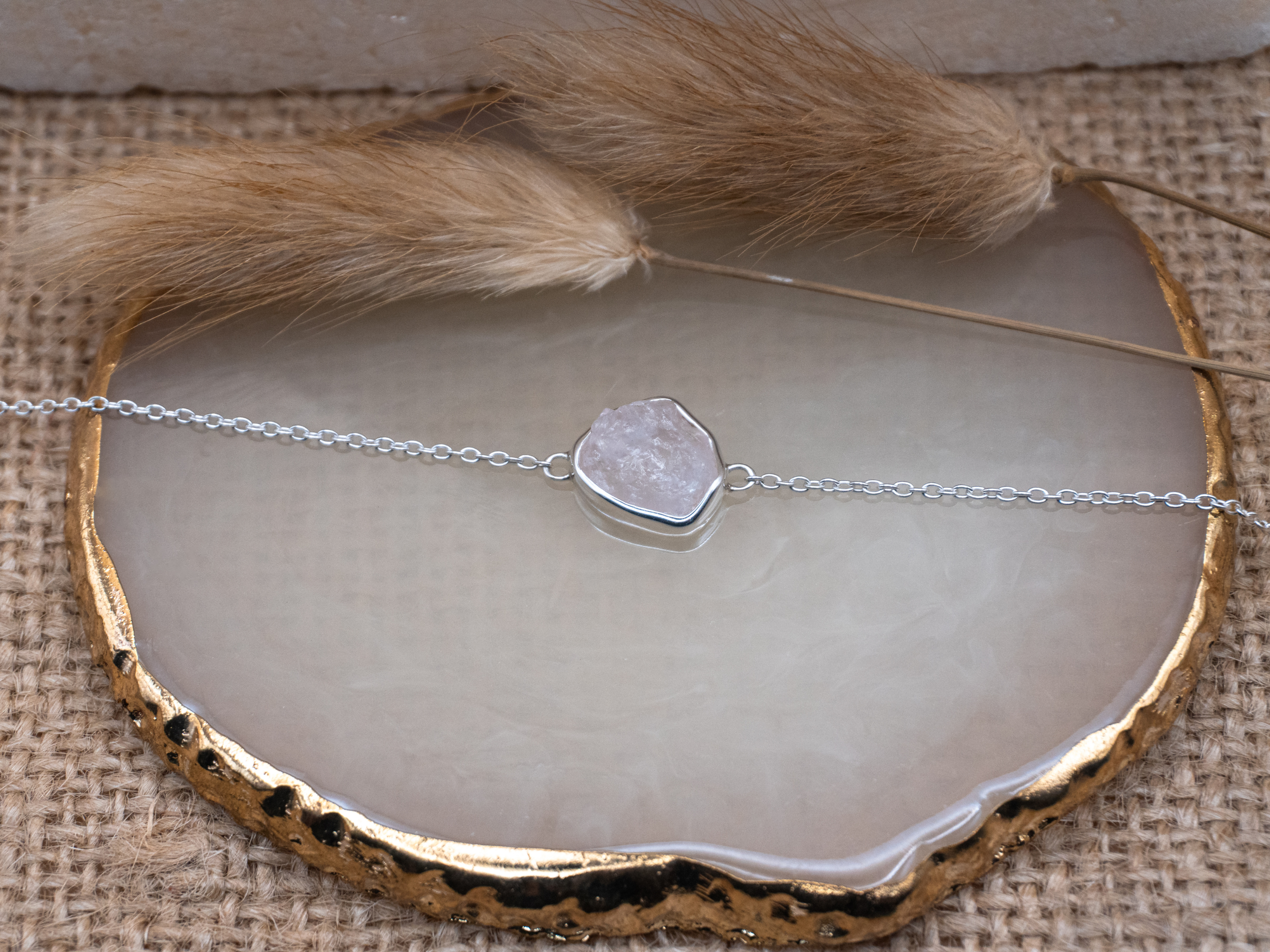 The Clove Bracelet: Rose Quartz