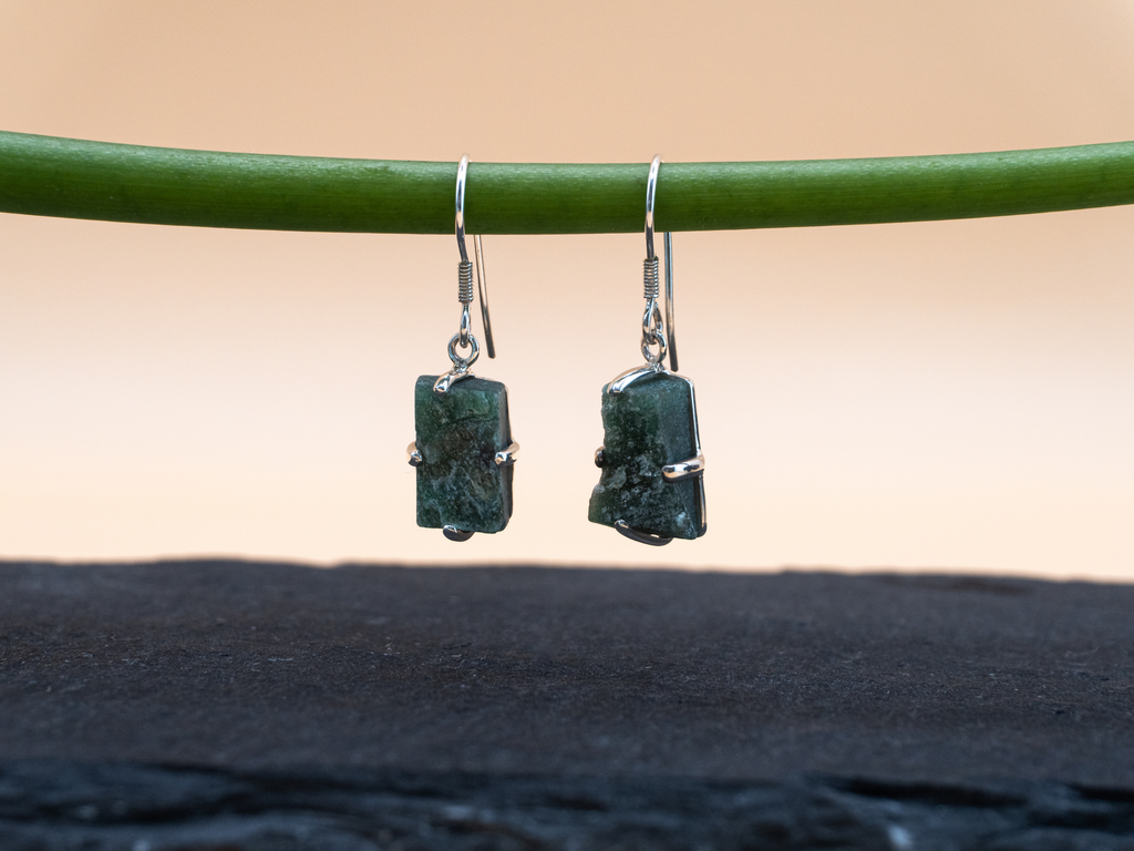 The Cascade Earrings: Green Aventurine