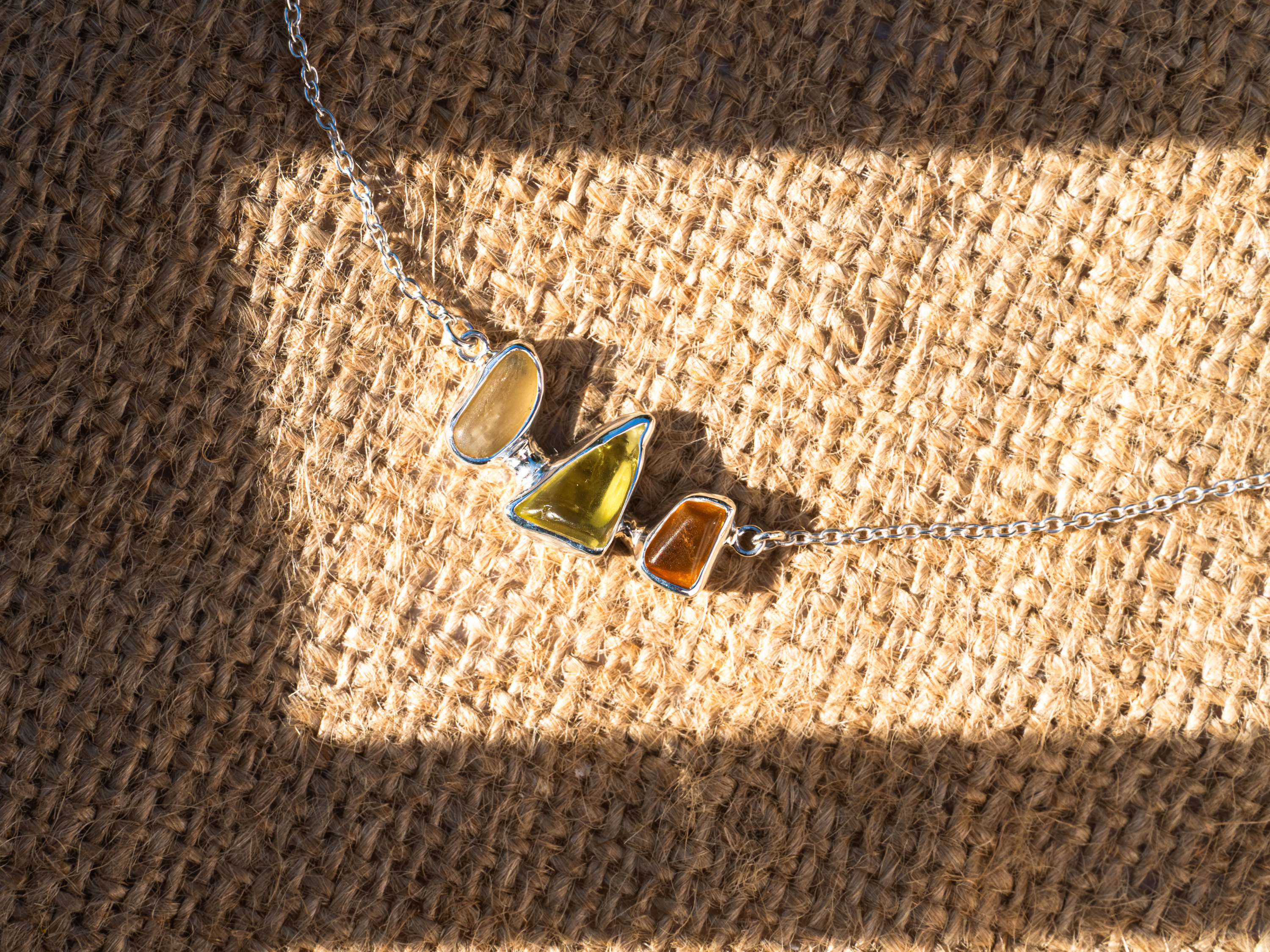 The Jasmine Necklace: Citrine, Lemon Quartz and Yellow Calcite