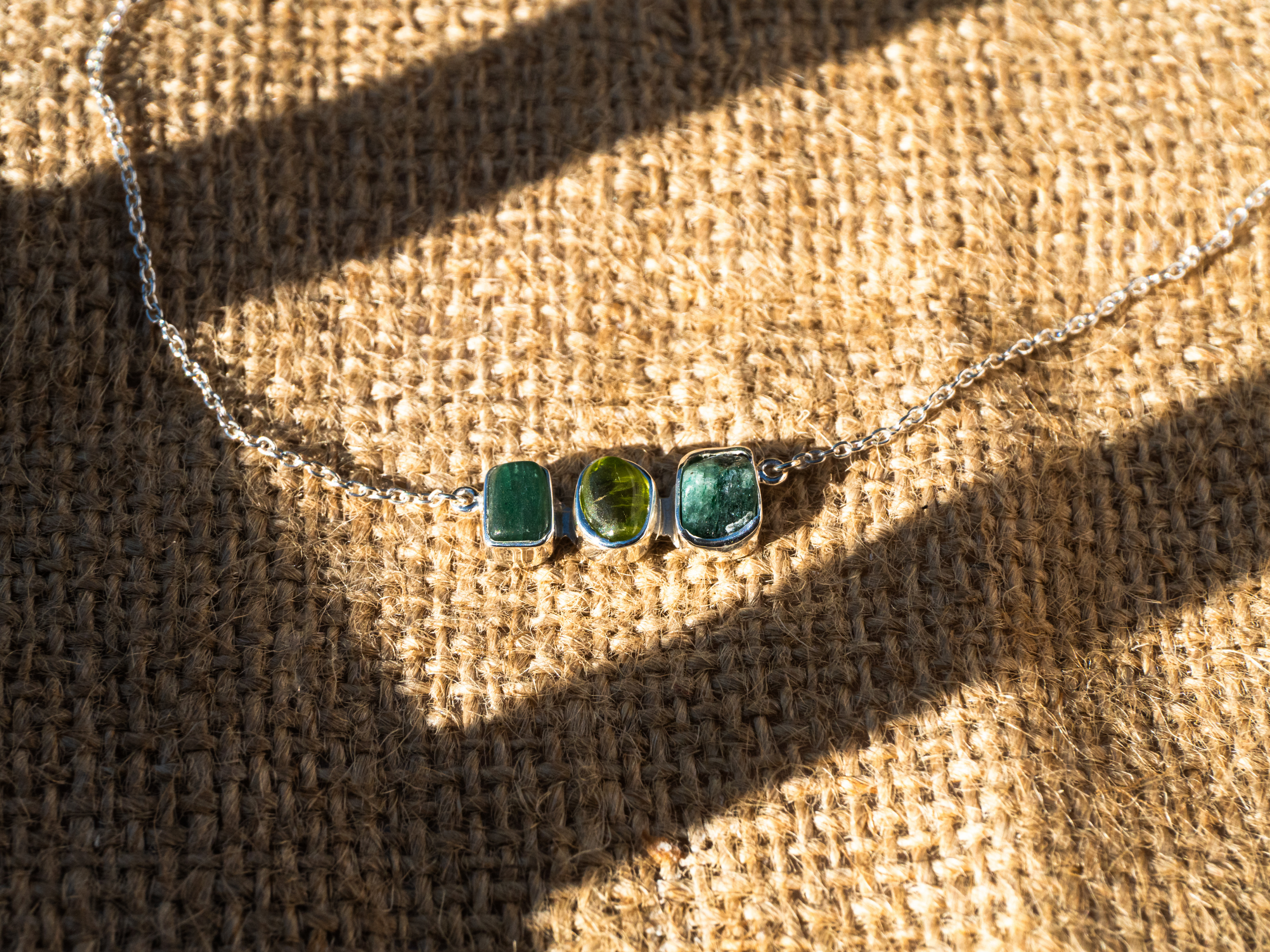 The Jasmine Necklace: Peridot, Green Jade and Green Aventurine