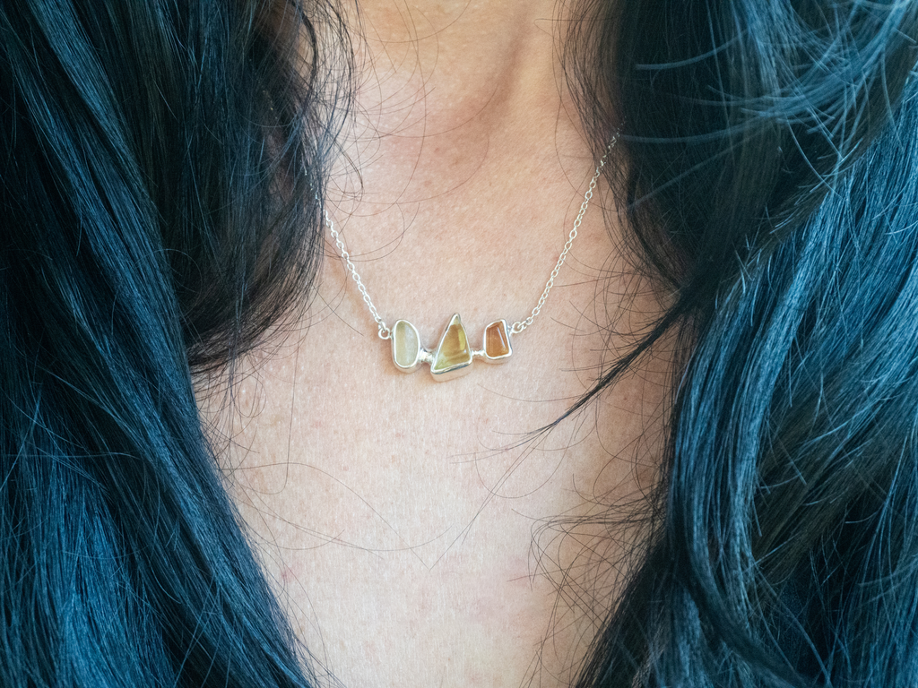 The Jasmine Necklace: Citrine, Lemon Quartz and Yellow Calcite