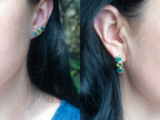 The Orchid Earrings: Peridot, Green Jade and Green Aventurine