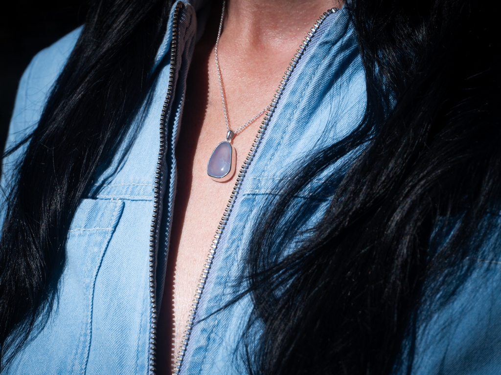 The Karma Pendant: Blue Chalcedony