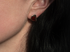 The Lotus Earrings: Garnet