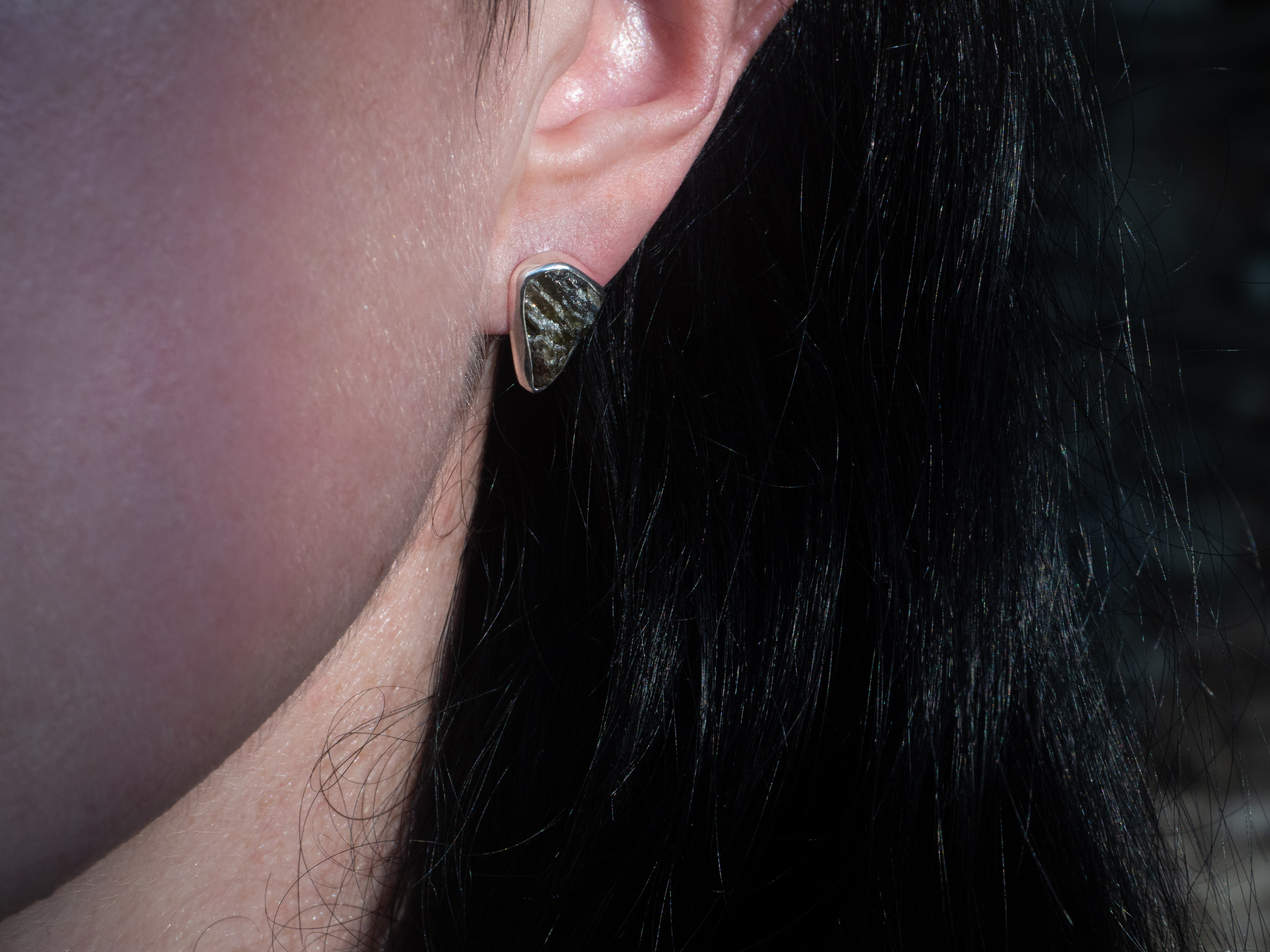The Lotus Earrings: Labradorite