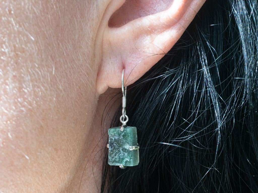 The Cascade Earrings: Green Aventurine