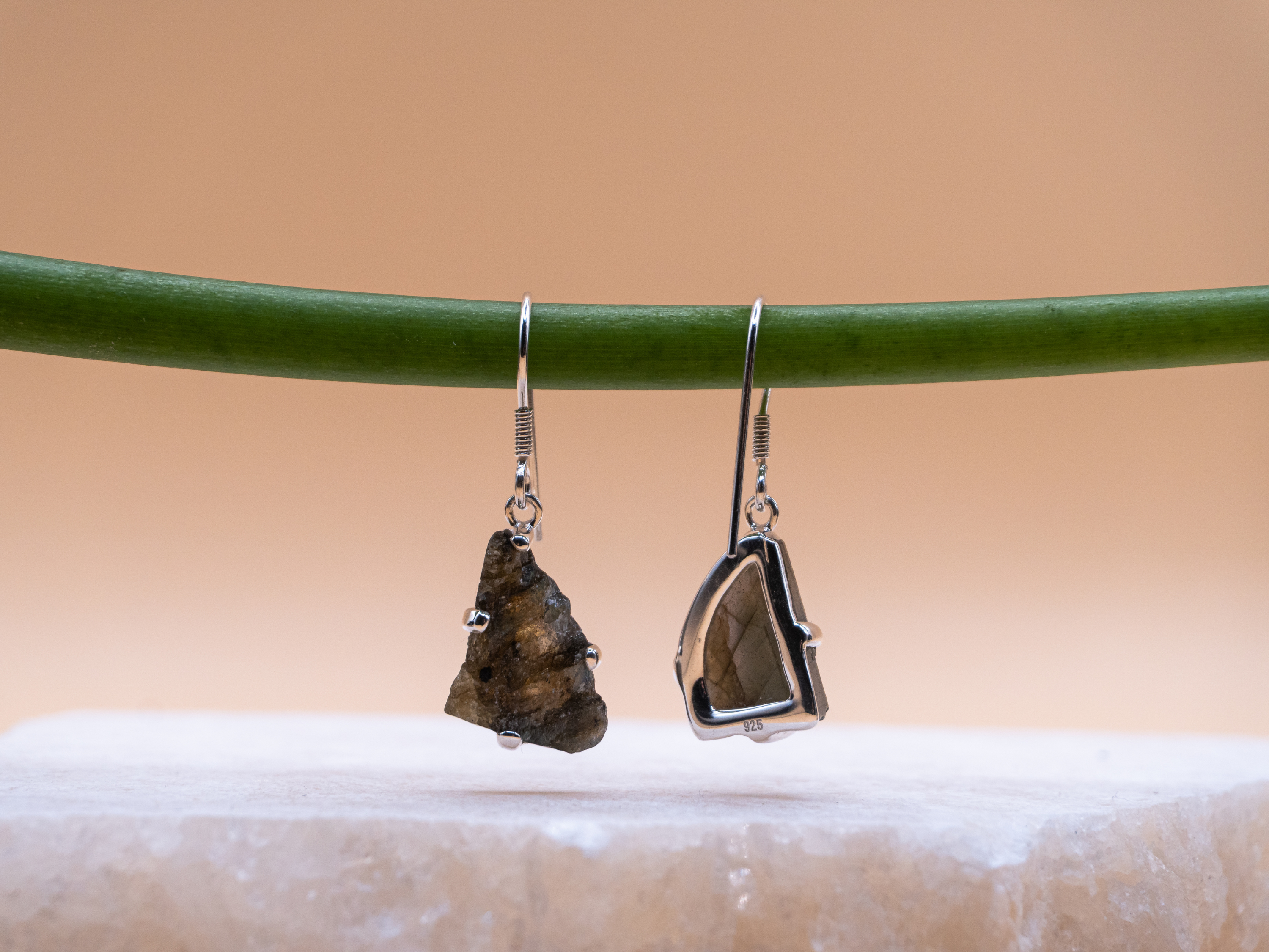 The Cascade Earrings: Labradorite