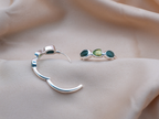 The Frangipani Earrings: Peridot, Green Jade and Green Aventurine