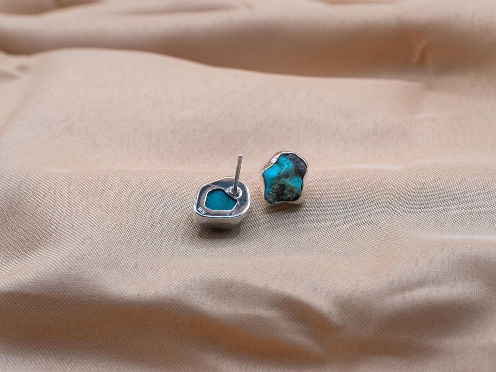 The Lotus Earrings: Turquoise