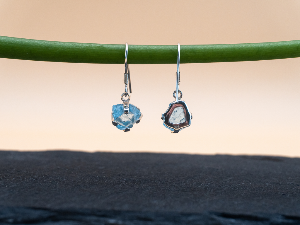 The Cascade Earrings: Blue Topaz