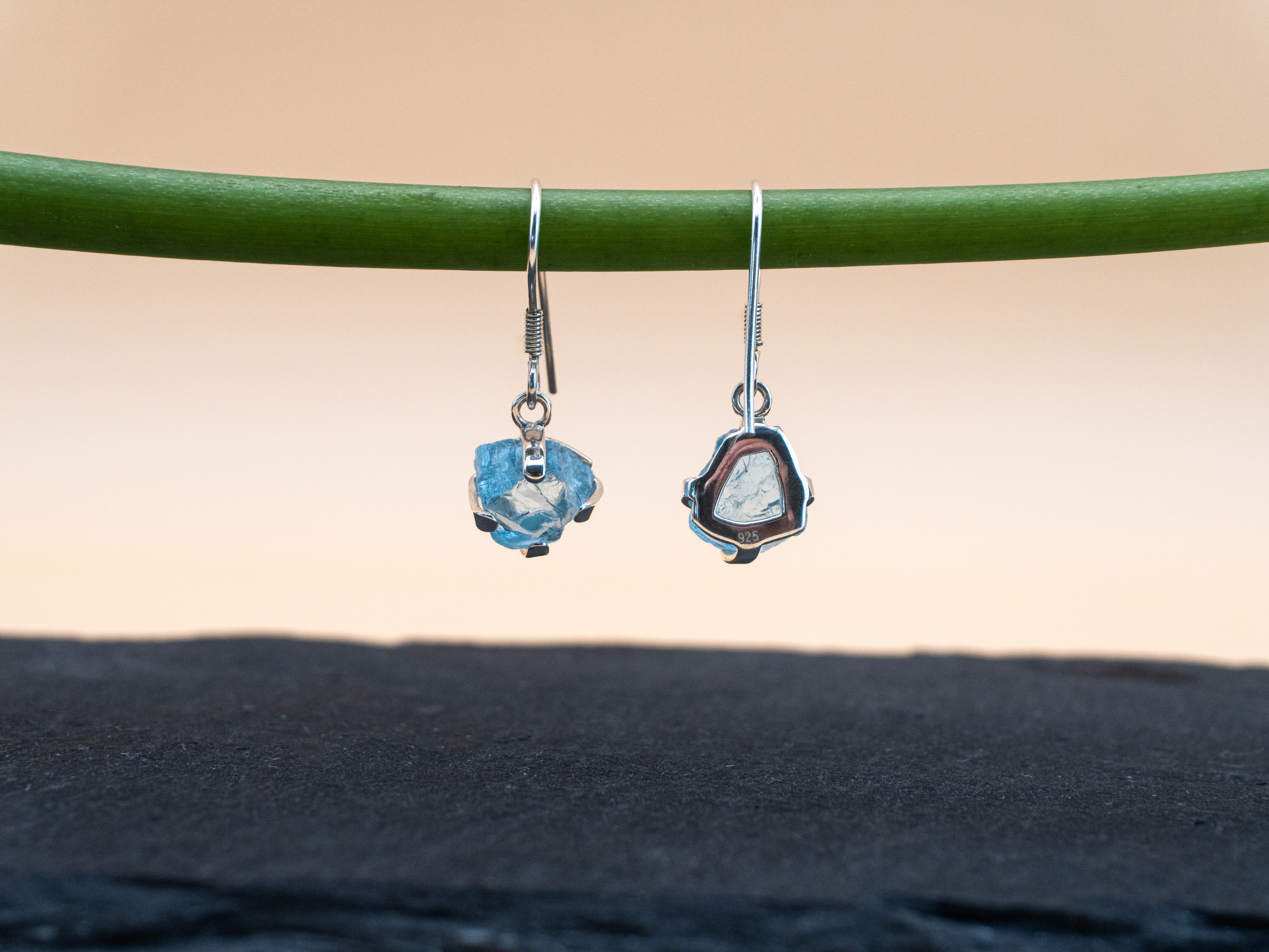 The Cascade Earrings: Blue Topaz