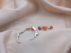 The Frangipani Earrings: Orange Citrine, Carnelian and Amber