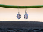 The Cascade Earrings: Blue Chalcedony