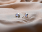 The Lotus Earrings: Blue Chalcedony