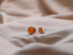 The Lotus Earrings: Carnelian
