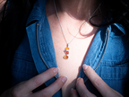 The Marigold Necklace: Orange Citrine, Carnelian and Amber