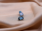 The Lotus Earrings: Swiss Blue Topaz