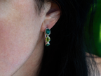 The Frangipani Earrings: Peridot, Green Jade and Green Aventurine