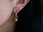 The Frangipani Earrings: Orange Citrine, Carnelian and Amber