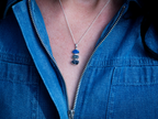 The Marigold Necklace: Kyanite, Sodalite and Lapis Lazuli