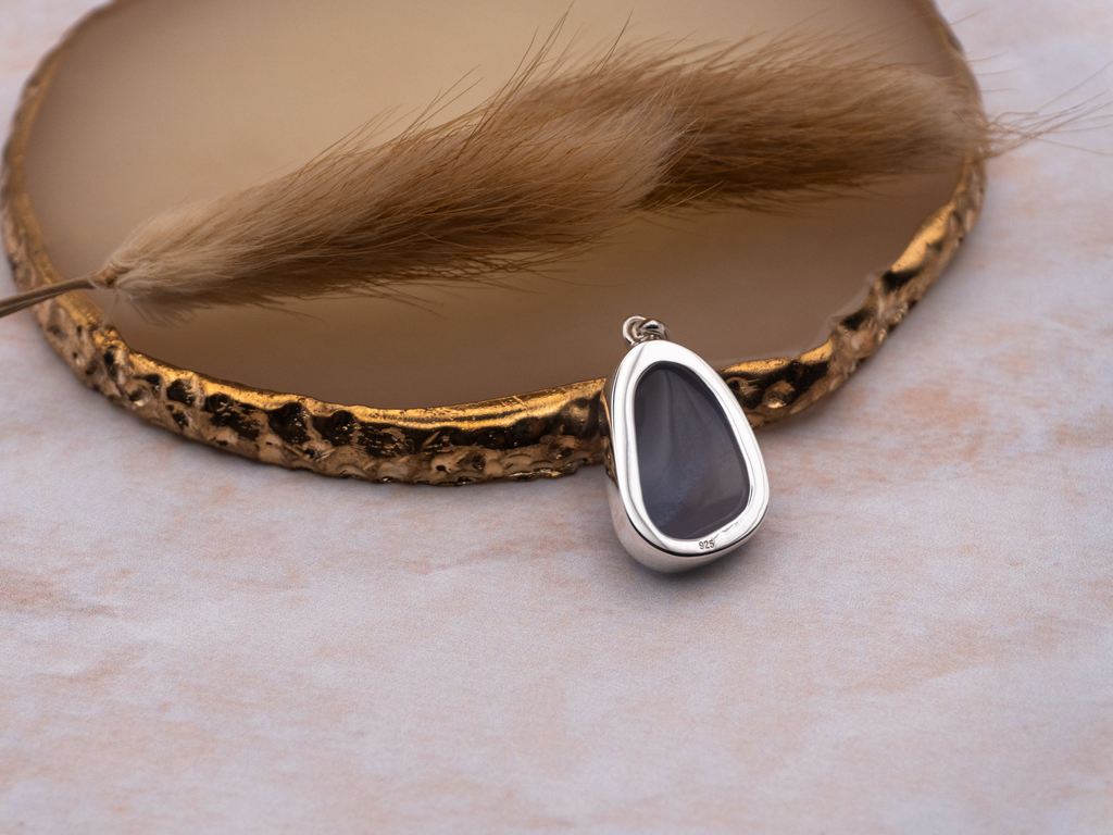 The Karma Pendant: Blue Chalcedony